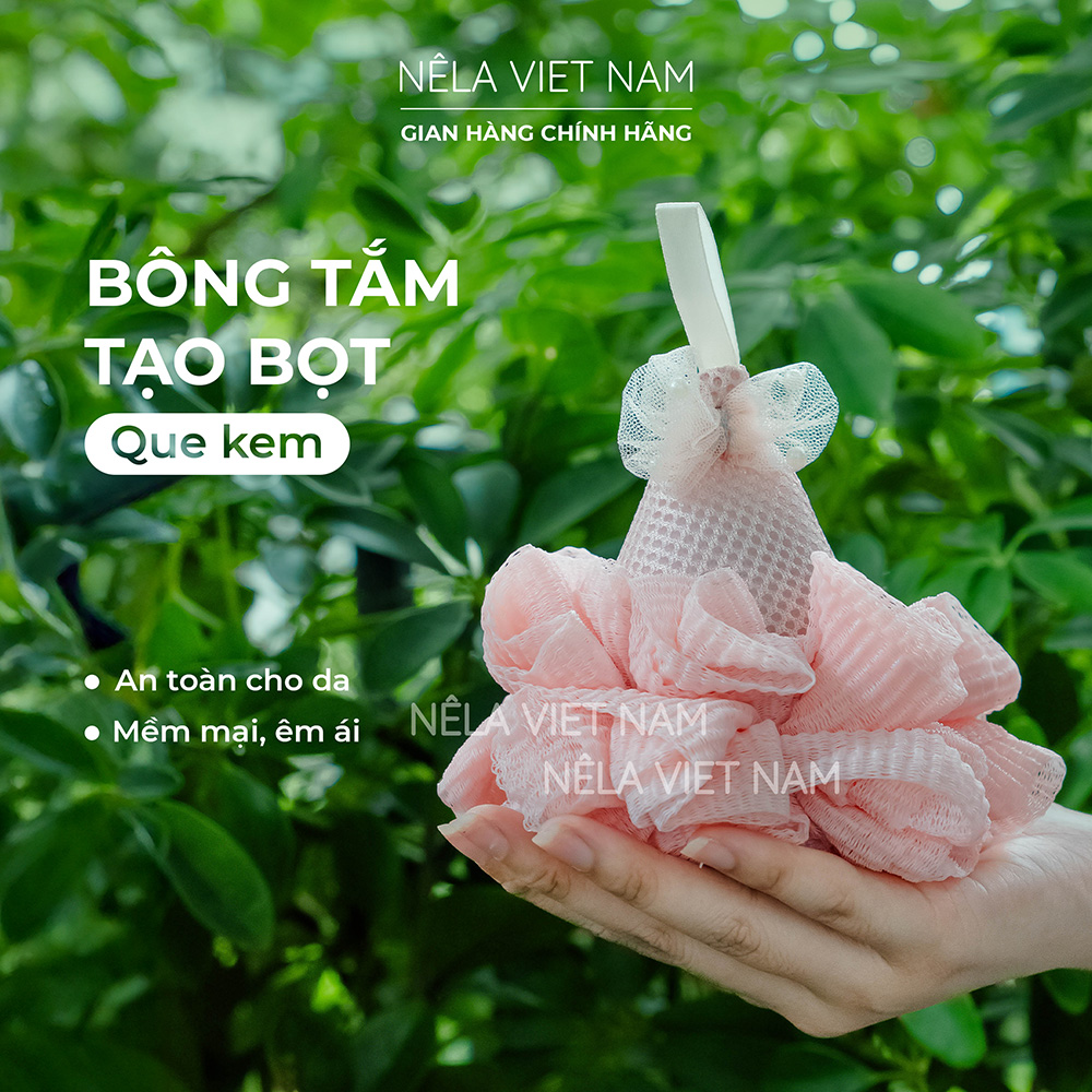 Bông Tắm Tạo Bọt Hình Que Kem Siêu Sạch Nếp Làng Việt Nam Chính Hãng Nhiều Mẫu